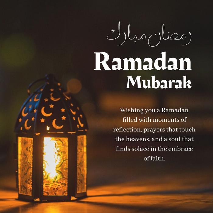 Expressive Ramadan Mubarak SMS
