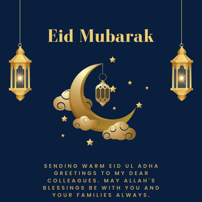 Eid ul Adha Mubarak Wishes for Colleagues