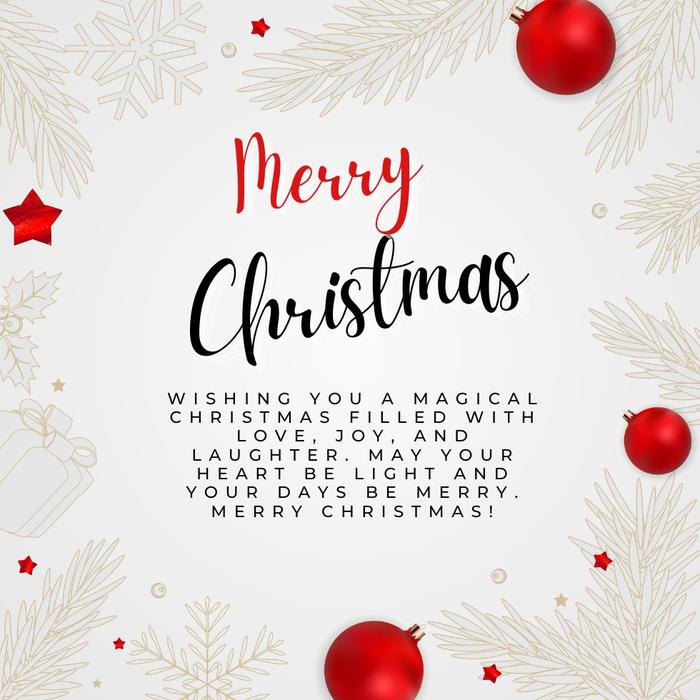 Merry Christmas card SMS