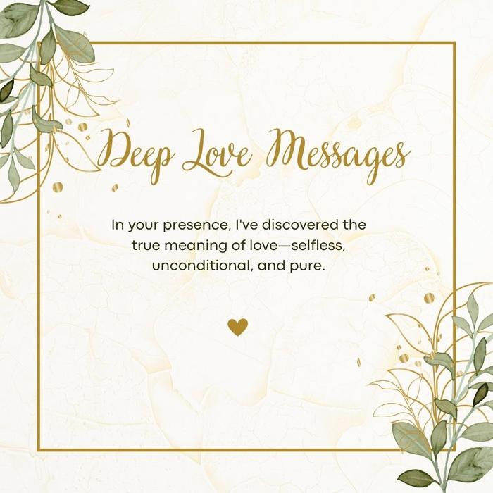Deep true love messages - Deep unconditional messages for beloved