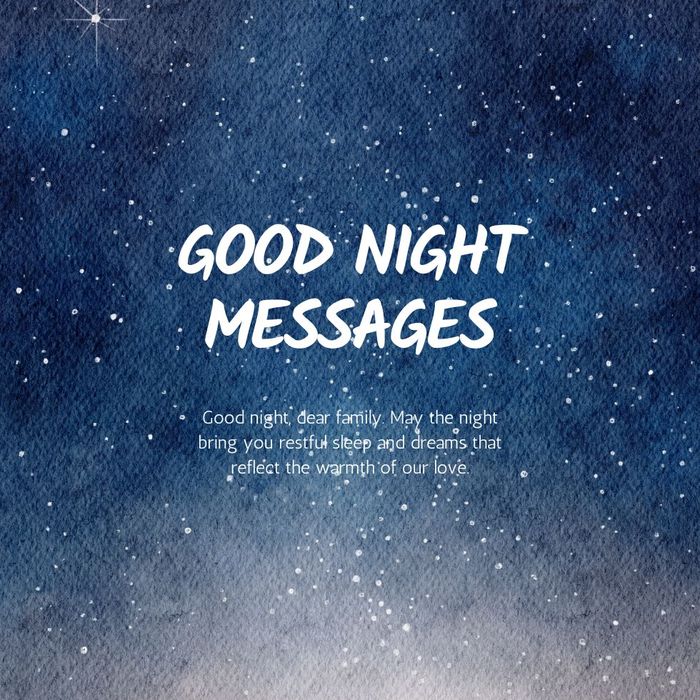 Good Night Messages For Family - Good night wishes for parents