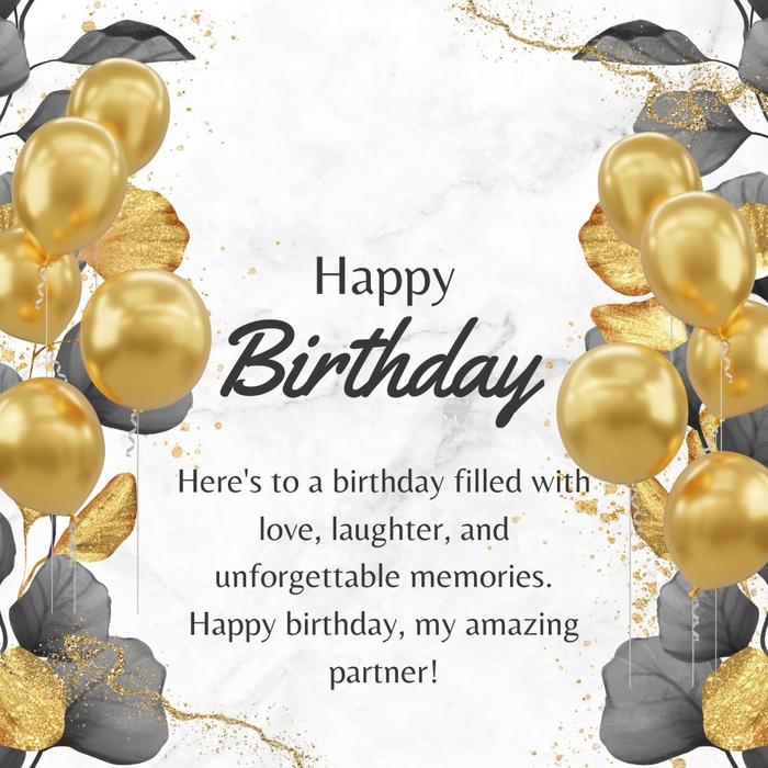 Short Simple Birthday Wishes For Partner - Amazing short simple birthday wishes