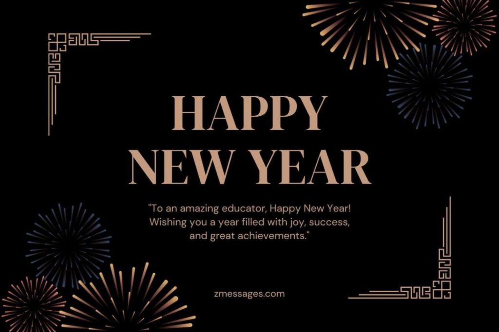 Happy New Year Greetings For Teacher