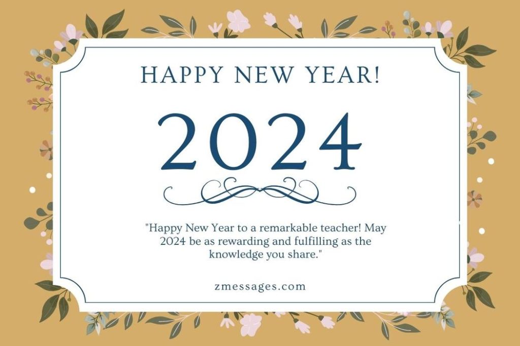 Happy New Year Messages For Teacher